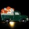 9.5" LED Lighted Green Ceramic Truck Hauling Pumpkins Autumn Harvest Decoration